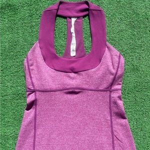 Lululemon Athletica Magenta Racerback Tank Top w/ Inner Bra Women’s Sz 4
